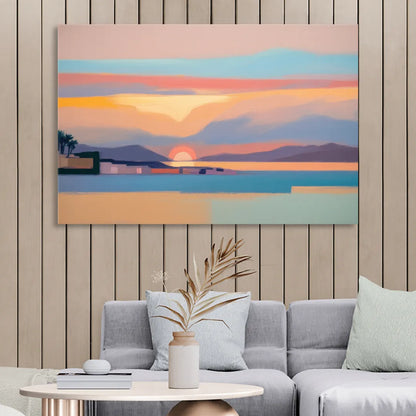 Sunset over Palma Bay Sitting Room - Canvas Wall Art