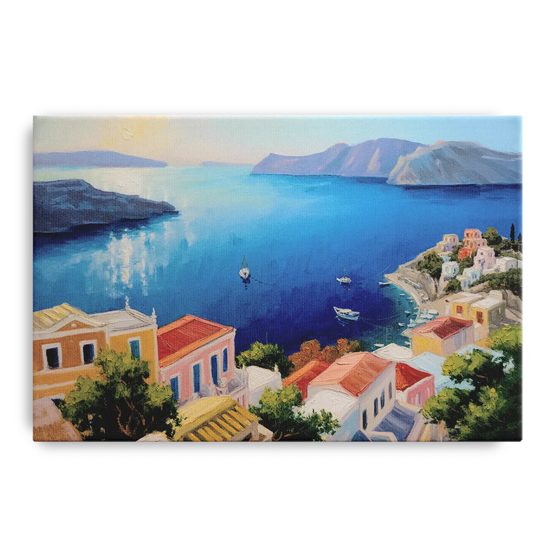 Symi Island Escape Front - Canvas Wall Art