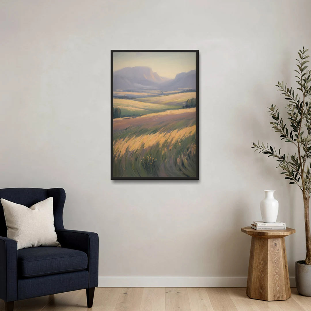 Tablelands Vista - Black Framed Canvas Wall Art - Sofa - 24x36