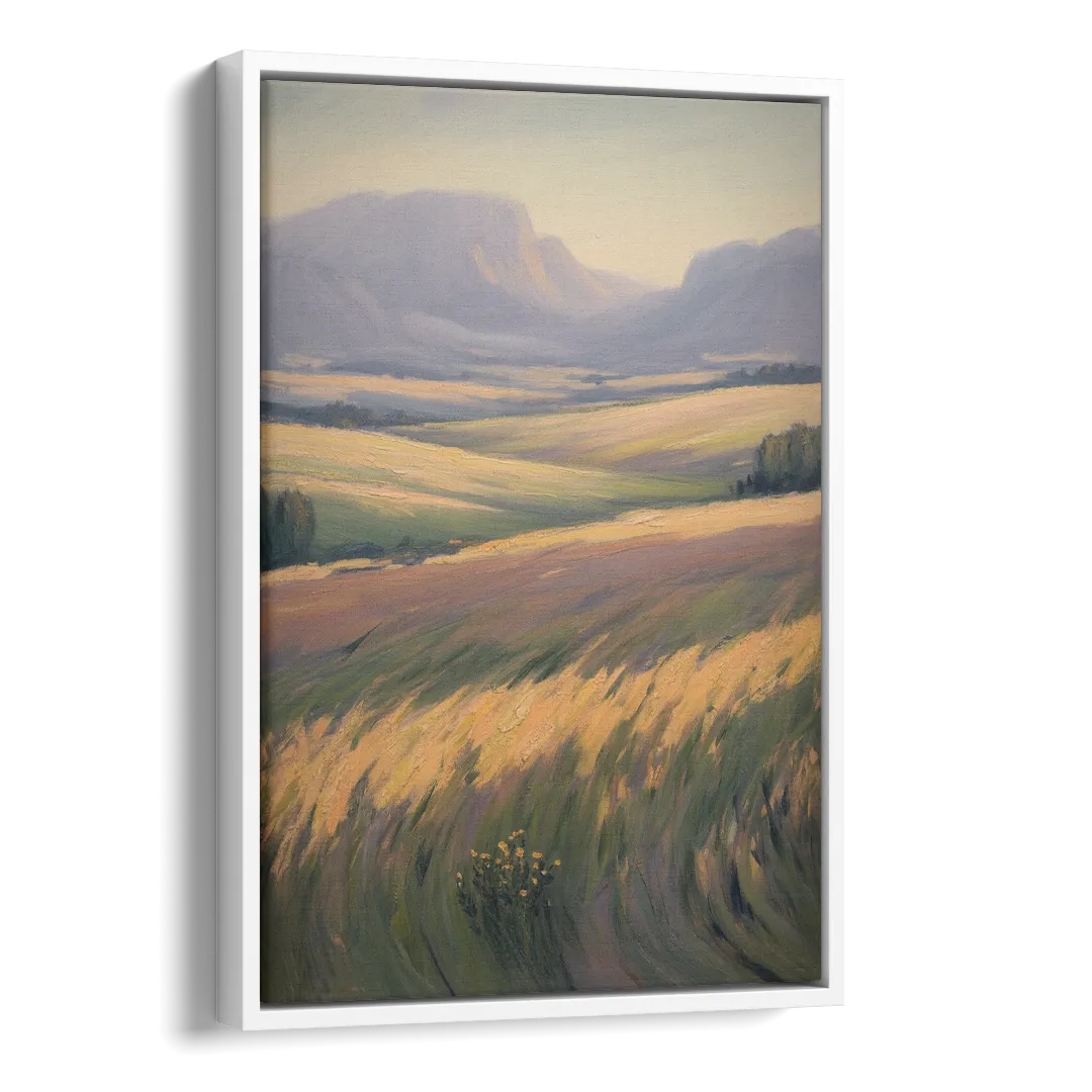 Tablelands Vista Side - White Canvas Wall Art