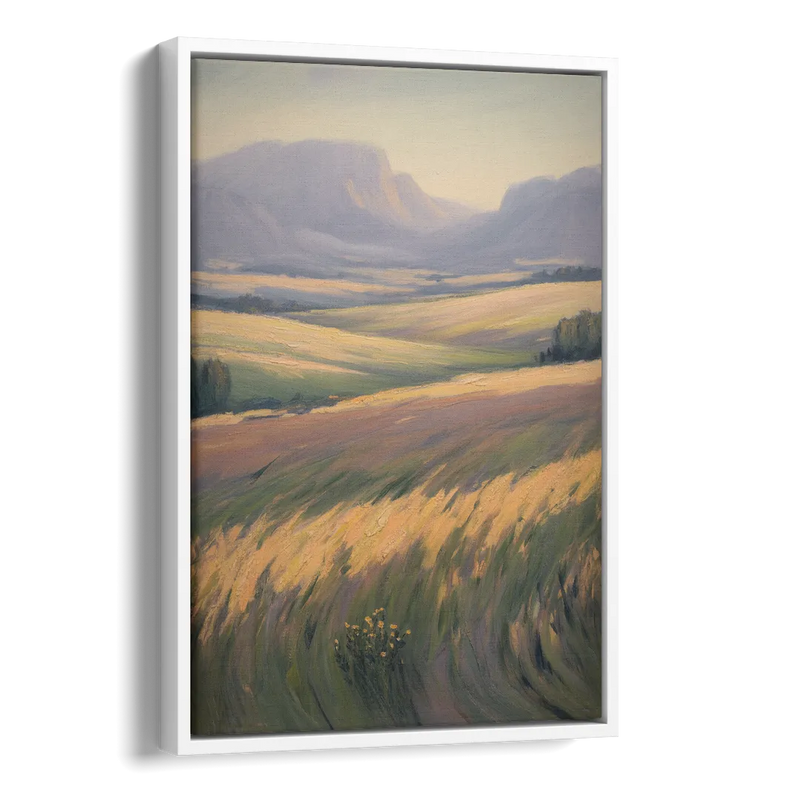 Tablelands Vista Side - White Canvas Wall Art