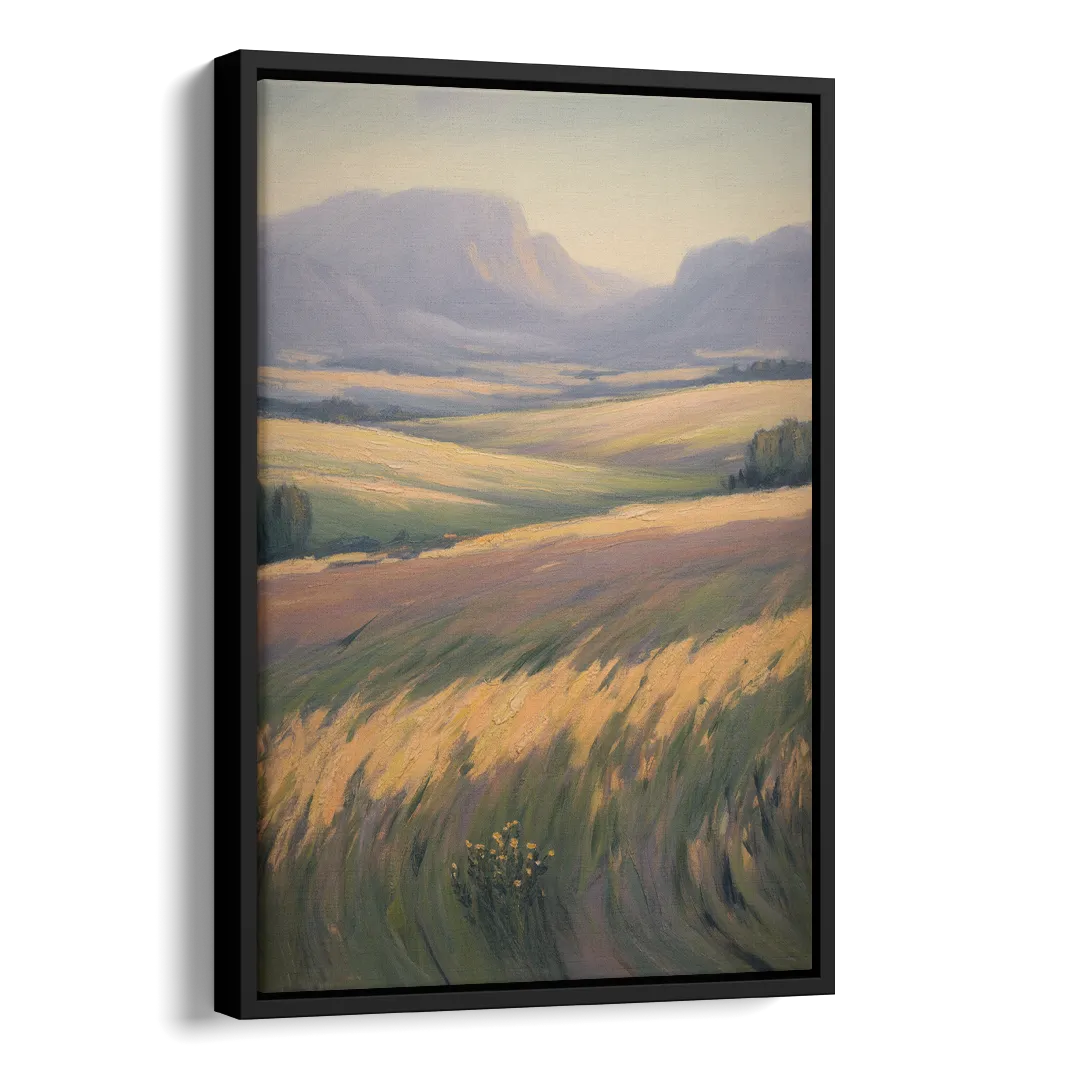 Tablelands Vista Side - Black Canvas Wall Art