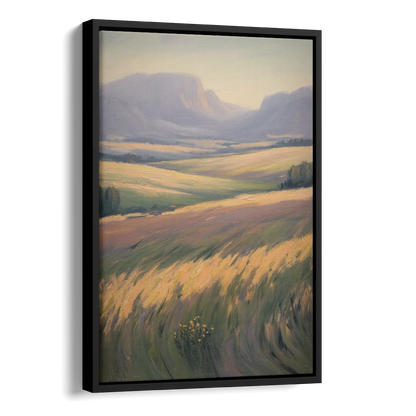 Tablelands Vista Side - Black Canvas Wall Art