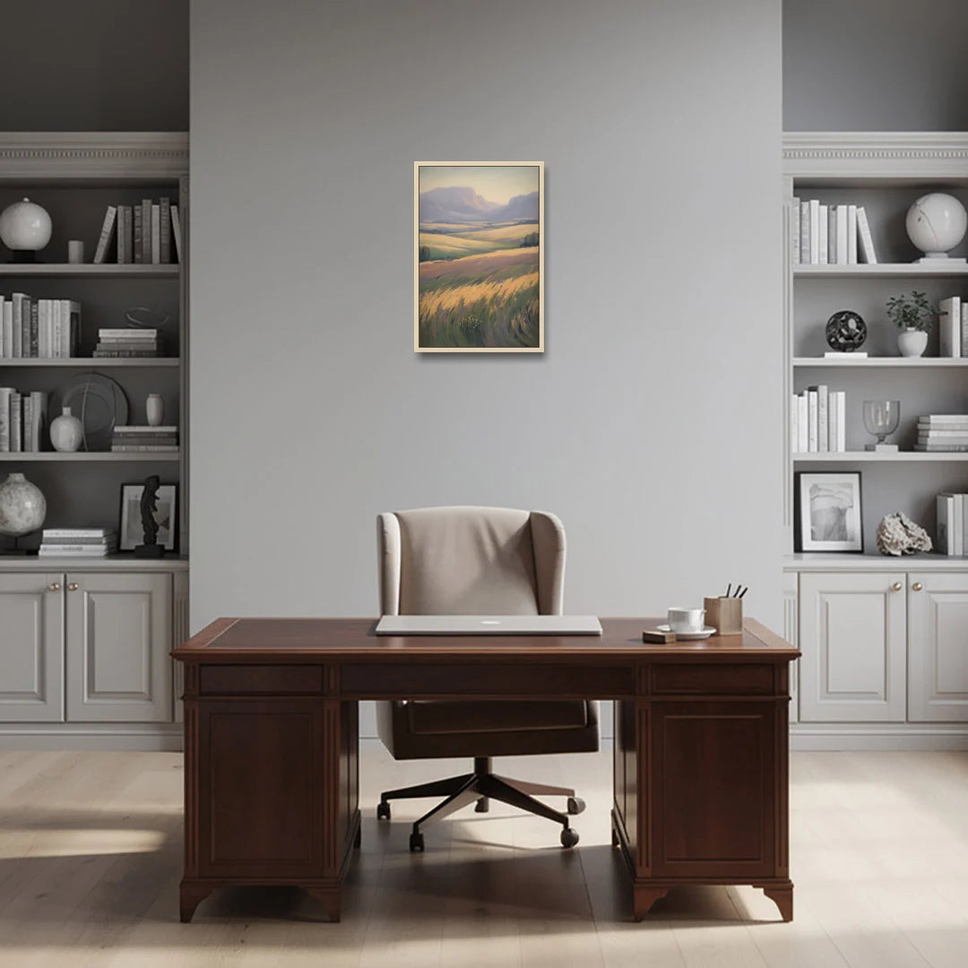 Tablelands Vista - Oak Framed Canvas Wall Art - Office - 16x24