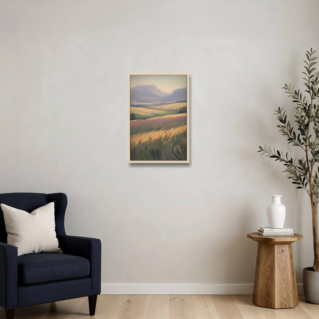 Tablelands Vista - Oak Framed Canvas Wall Art - Sofa - 16x24