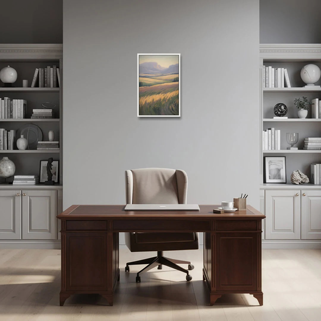 Tablelands Vista - White Framed Canvas Wall Art - Office - 16x24