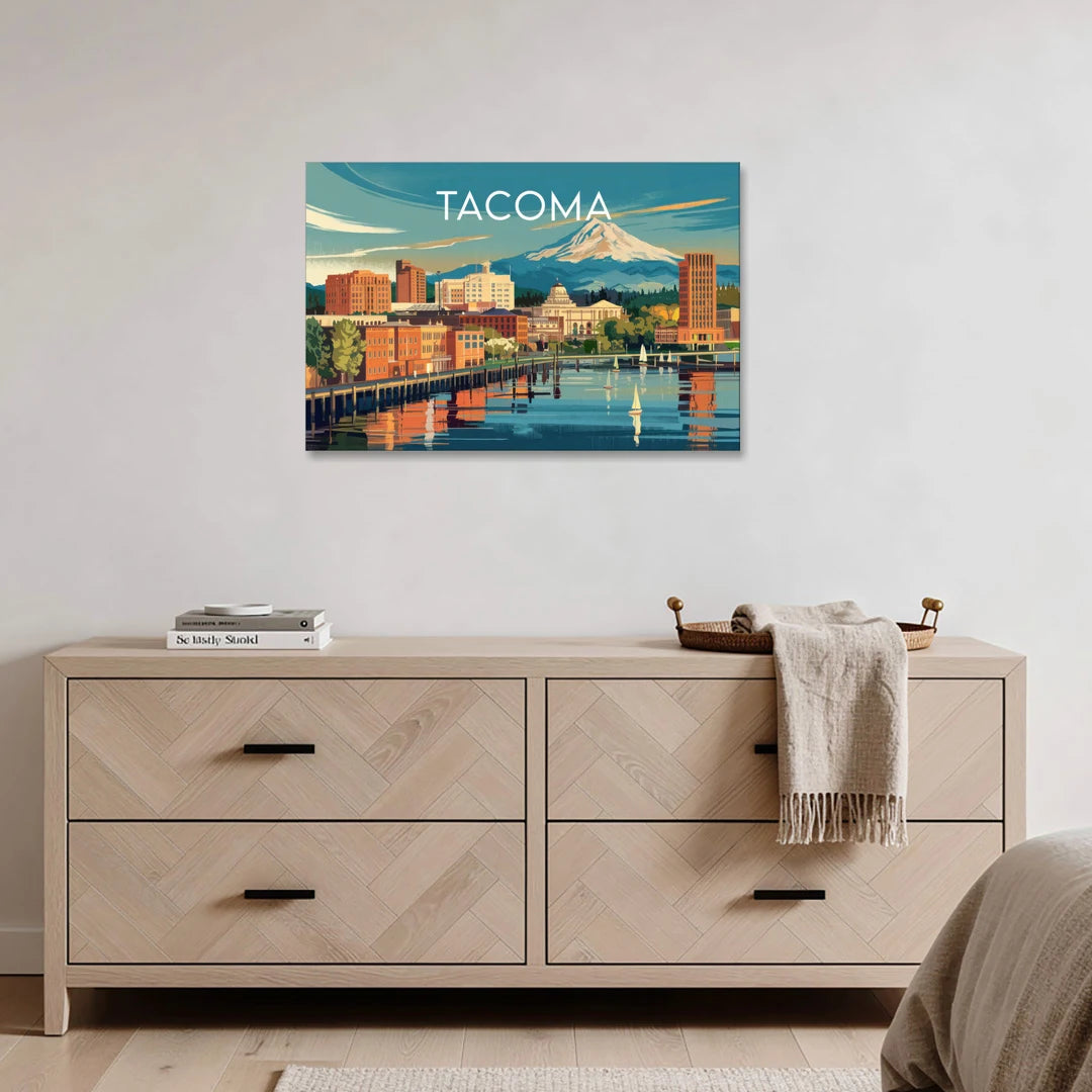 Tacoma Downtown Charm - Canvas Wall Art - Coffee Table - 36x24