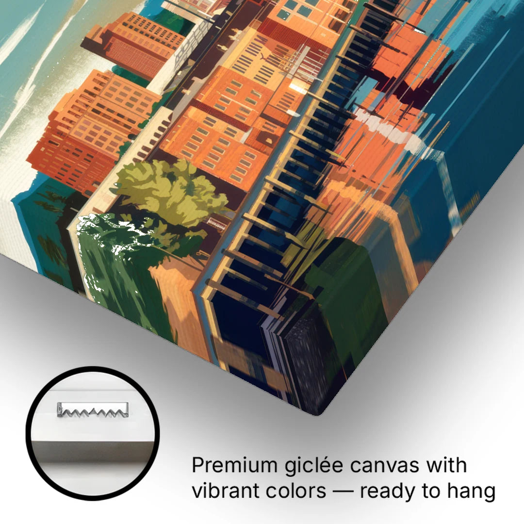 Tacoma Downtown Charm - Canvas Wall Art - Gallery Wrap Corner