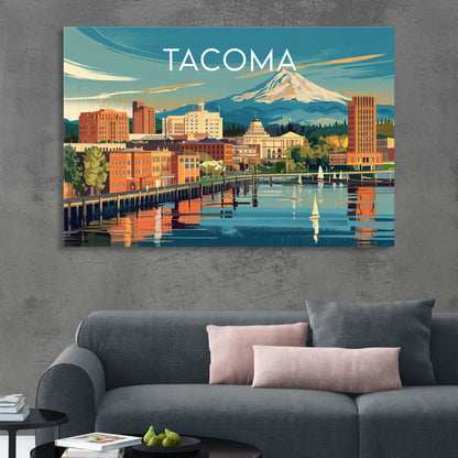 Tacoma Downtown Charm Living Room - Canvas Wall Art