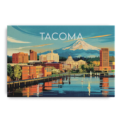 Tacoma Downtown Charm Front - Canvas Wall Art
