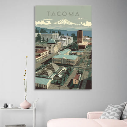 Tacoma Historic Landmarks Living Room - Canvas Wall Art