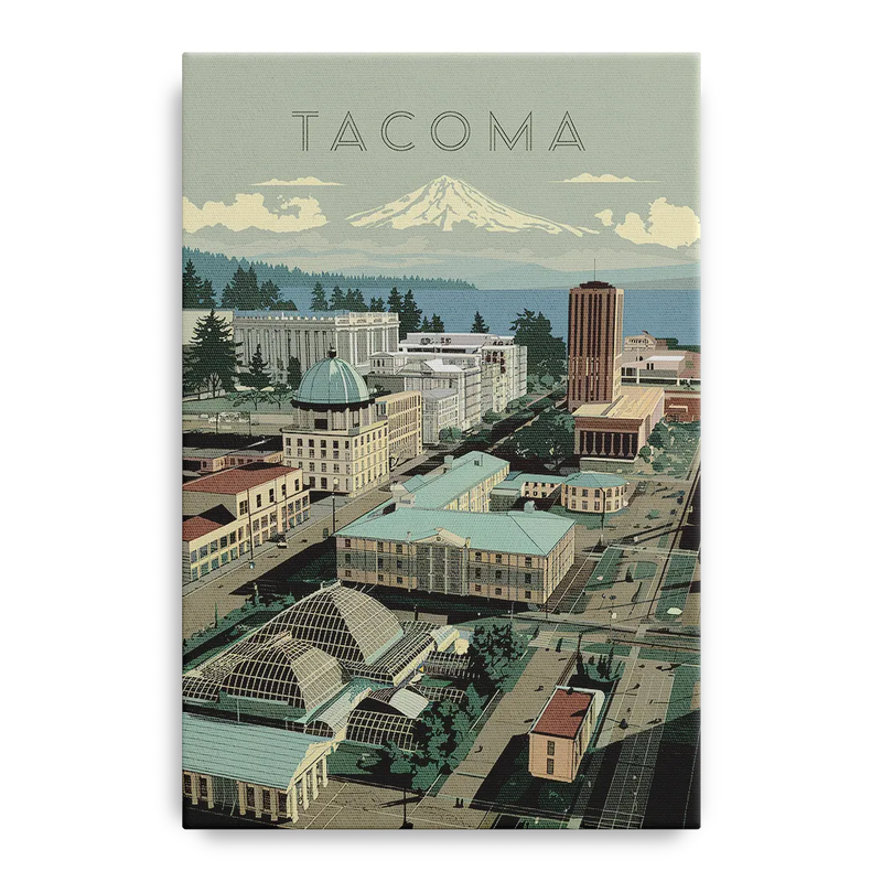 Tacoma Historic Landmarks Front - Canvas Wall Art