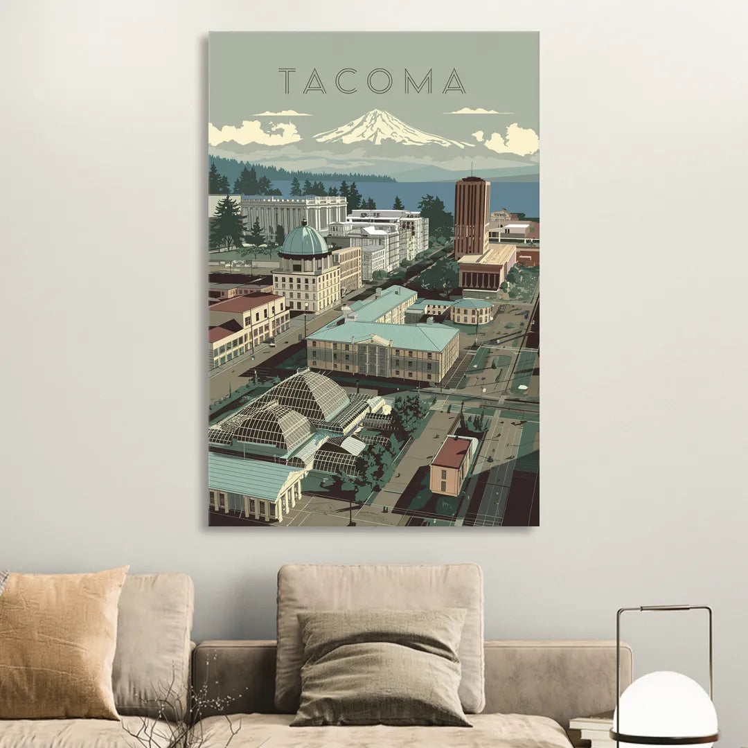 Tacoma Historic Landmarks Sitting Room - Canvas Wall Art