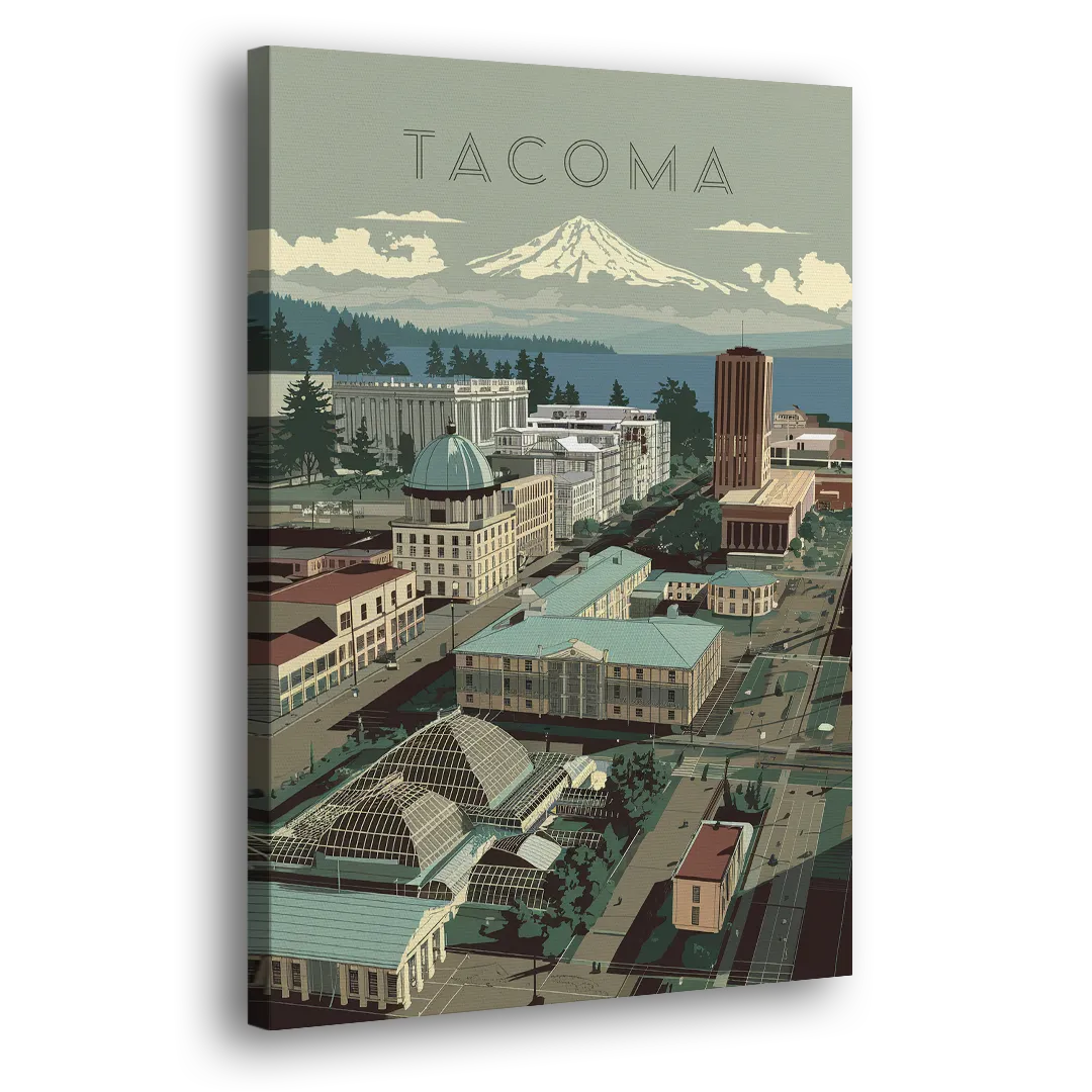 Tacoma Historic Landmarks Side - Canvas Wall Art