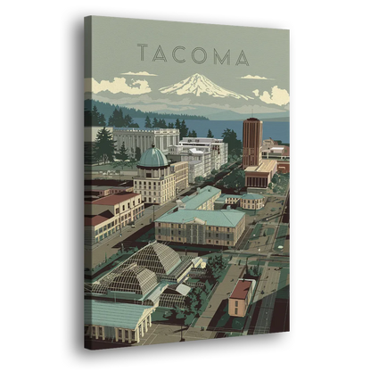 Tacoma Historic Landmarks Side - Canvas Wall Art
