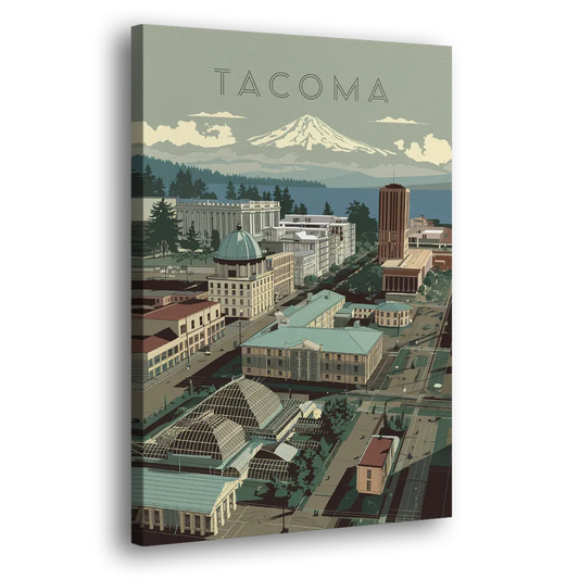Tacoma Historic Landmarks Side - Canvas Wall Art
