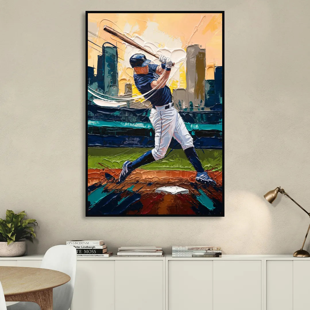 Tacoma Mariners Fan Tribute Living Room - Black Canvas Wall Art