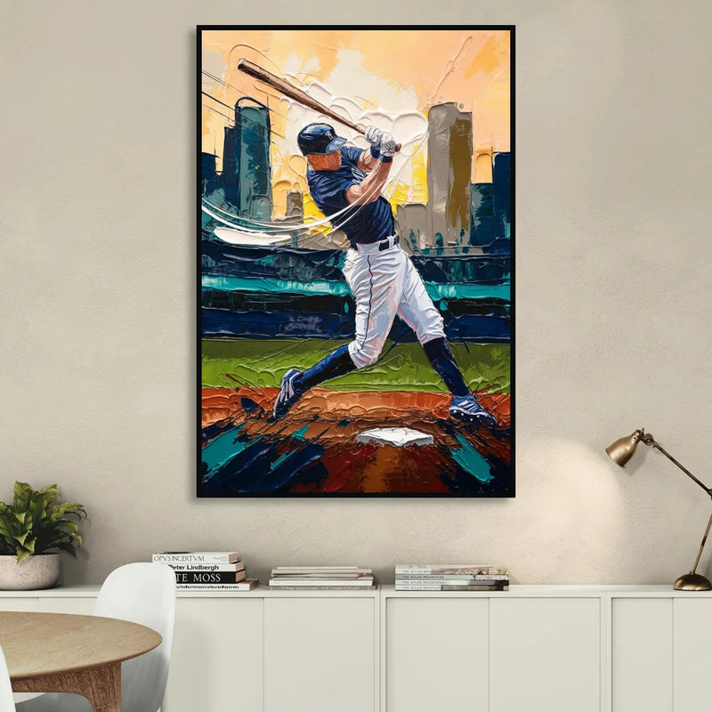 Tacoma Mariners Fan Tribute Living Room - Black Canvas Wall Art