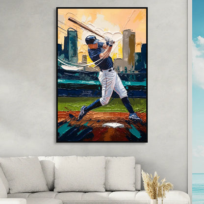 Tacoma Mariners Fan Tribute Sitting Room - Black Canvas Wall Art