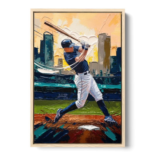 Tacoma Mariners Fan Tribute - Oak Framed Canvas Wall Art - Front