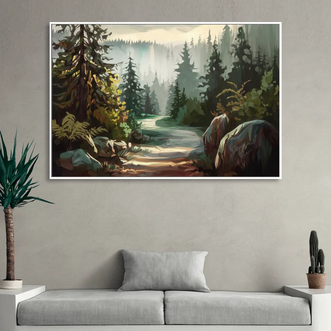 Tacoma Pacific Northwest Beauty Sitting Room - White Canvas Wall Art