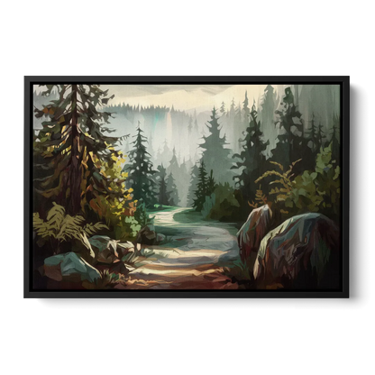 Tacoma Pacific Northwest Beauty Front - Black Canvas Wall Art