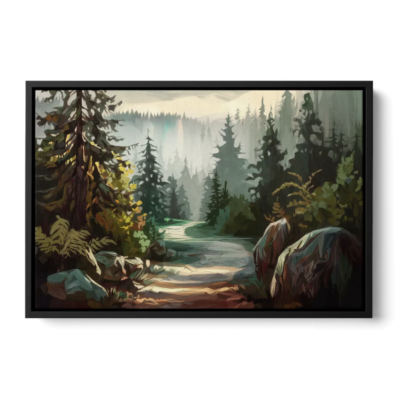 Tacoma Pacific Northwest Beauty Front - Black Canvas Wall Art