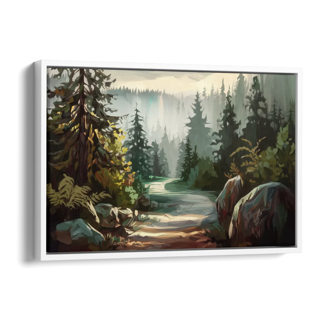 Tacoma Pacific Northwest Beauty Side - White Canvas Wall Art