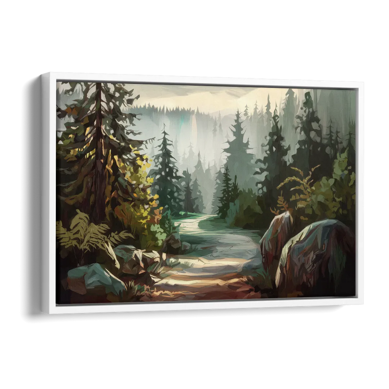 Tacoma Pacific Northwest Beauty Side - White Canvas Wall Art