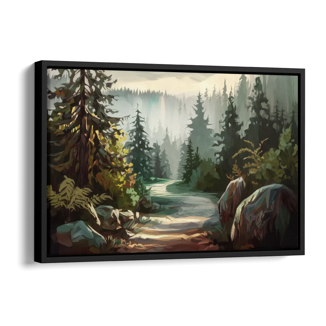 Tacoma Pacific Northwest Beauty Side - Black Canvas Wall Art
