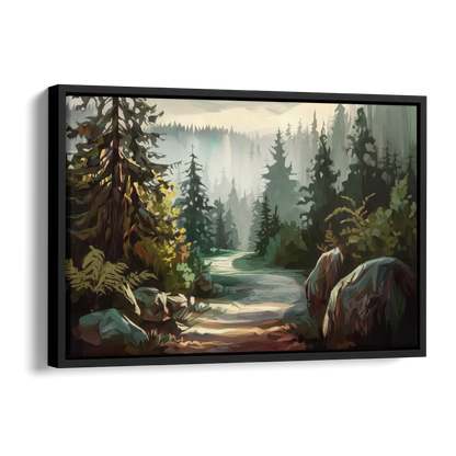 Tacoma Pacific Northwest Beauty Side - Black Canvas Wall Art