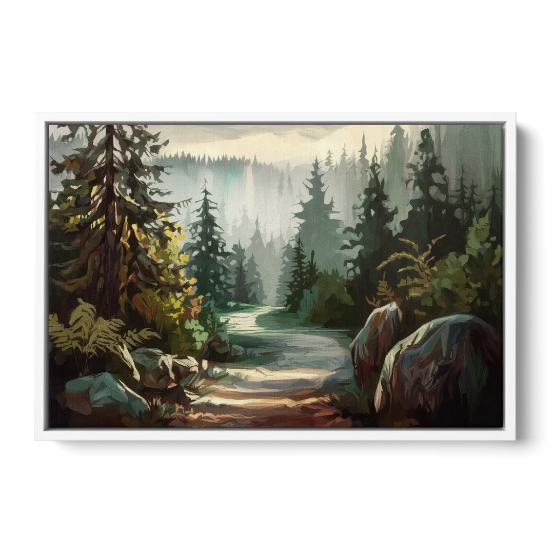 Tacoma Pacific Northwest Beauty Front - White Canvas Wall Art