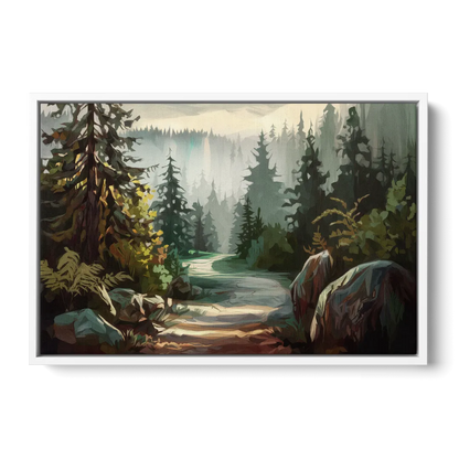 Tacoma Pacific Northwest Beauty Front - White Canvas Wall Art