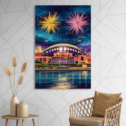 Tacoma Stadium Celebration Sitting Room - Canvas Wall Art