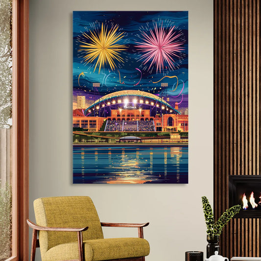 Tacoma Stadium Celebration Living Room - Canvas Wall Art