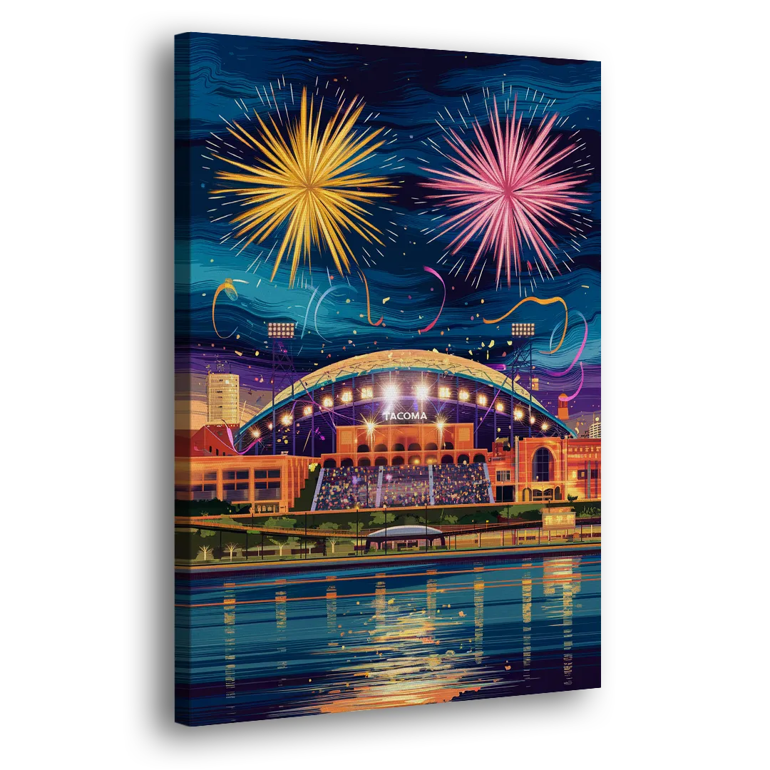 Tacoma Stadium Celebration Side - Canvas Wall Art