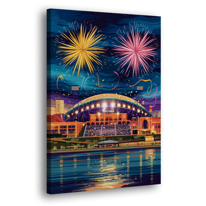 Tacoma Stadium Celebration Side - Canvas Wall Art