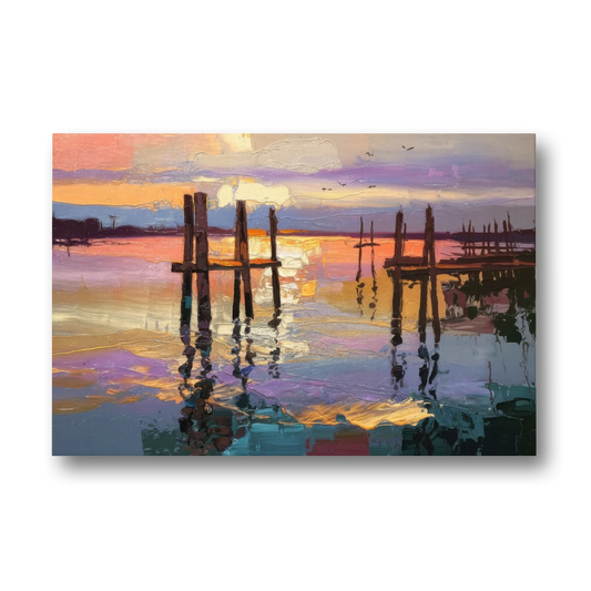 Tacoma Waterfront Sunset - Canvas Wall Art - Front