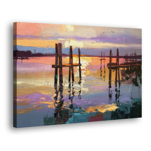 Tacoma Waterfront Sunset - Canvas Wall Art - Side