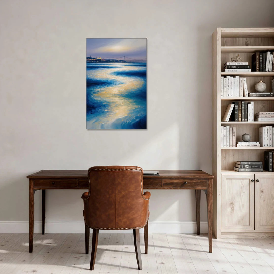Tagus River Glow - Canvas Wall Art - Office - 24x36