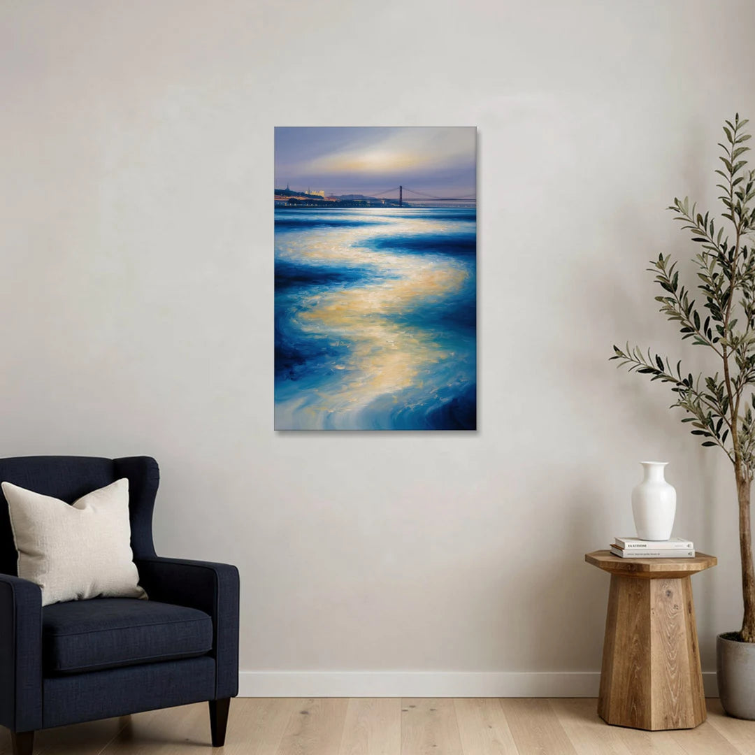 Tagus River Glow - Canvas Wall Art - Sofa - 24x36