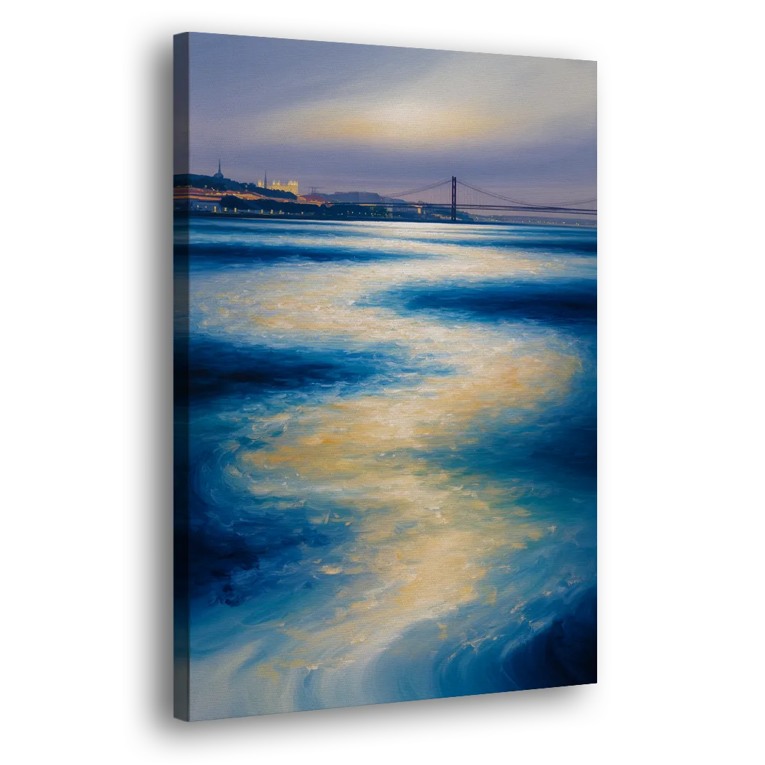 Tagus River Glow Side - Canvas Wall Art