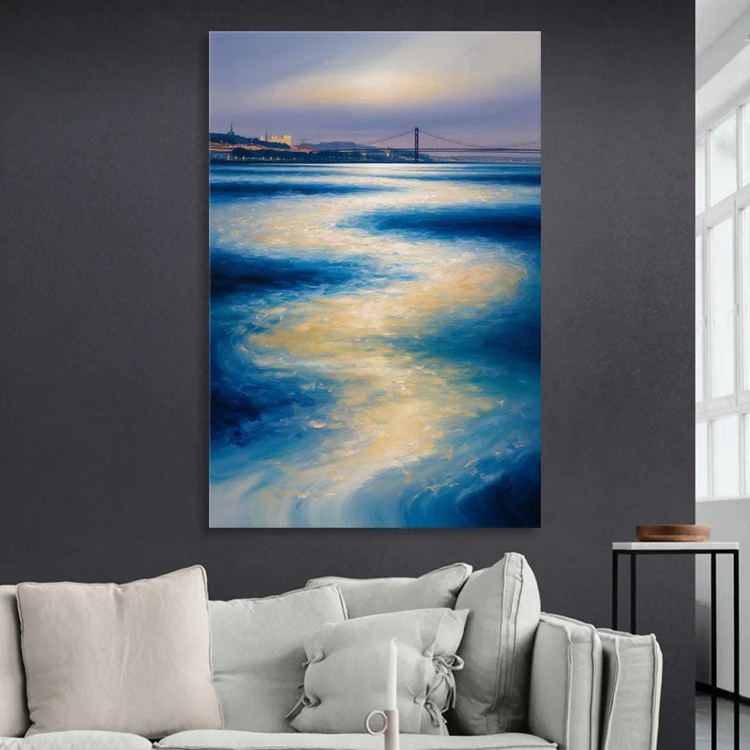 Tagus River Glow Sitting Room - Canvas Wall Art