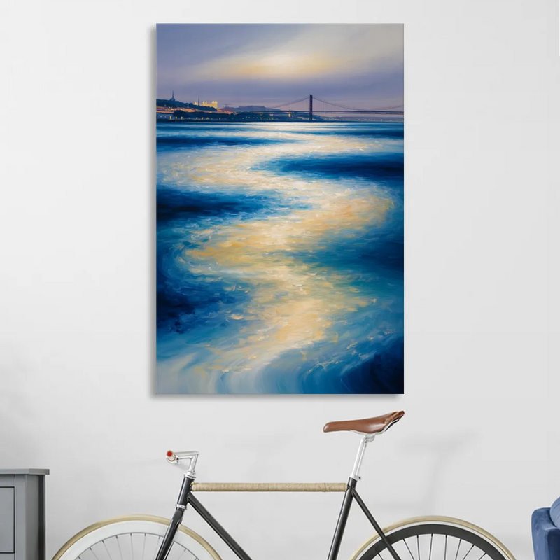 Tagus River Glow Living Room - Canvas Wall Art