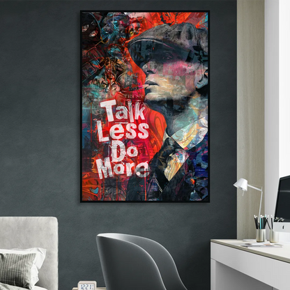 Talk Less Do More Sitting Room - Black Canvas Wall Art