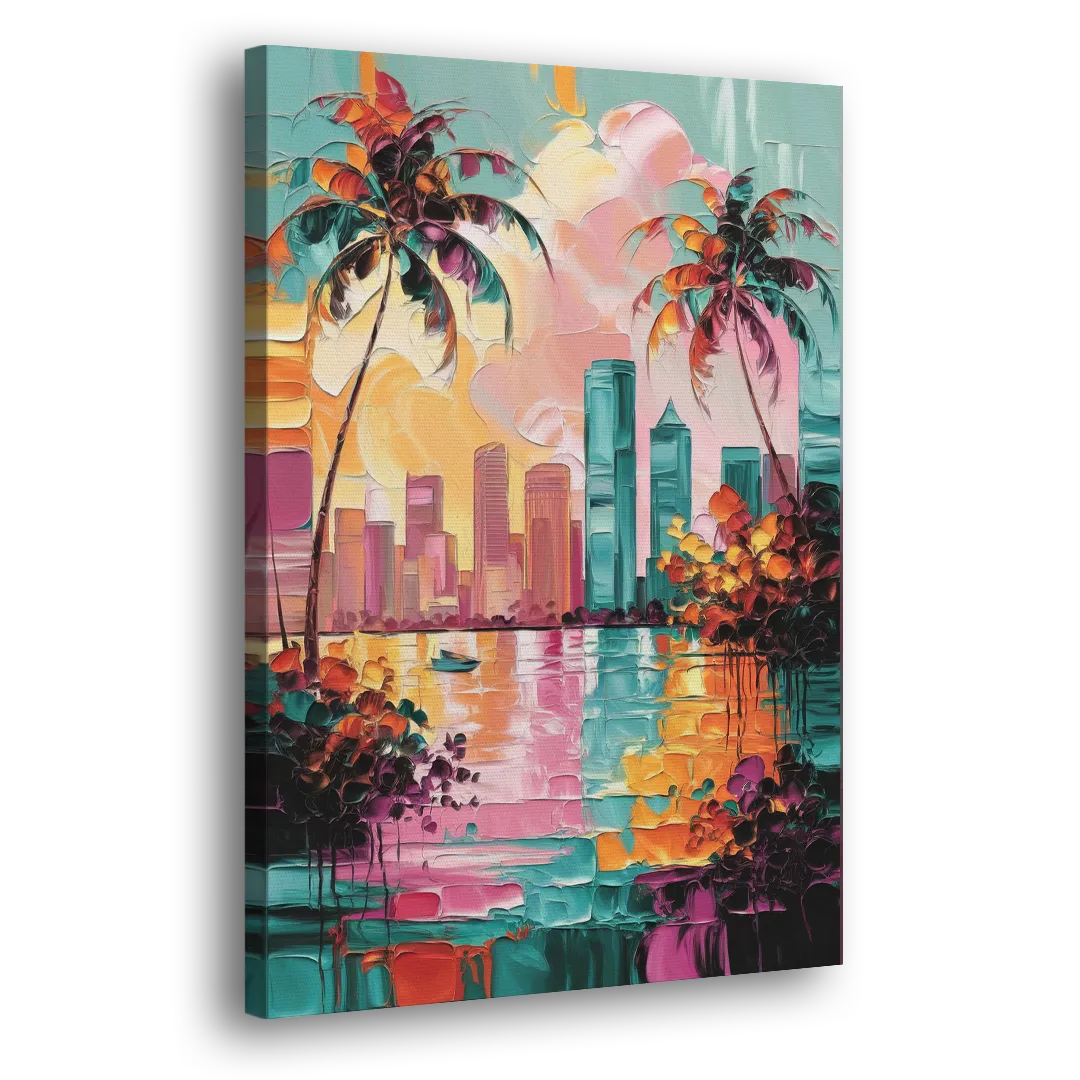 Tampa Bay Coastal Charm Side - Canvas Wall Art