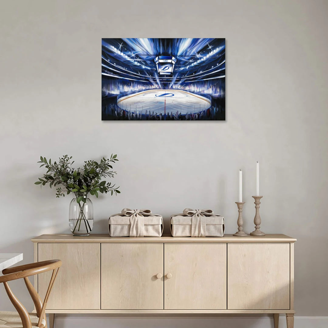 Tampa Bay Lightning Arena Lights - Canvas Wall Art - Coffee Table - 36x24