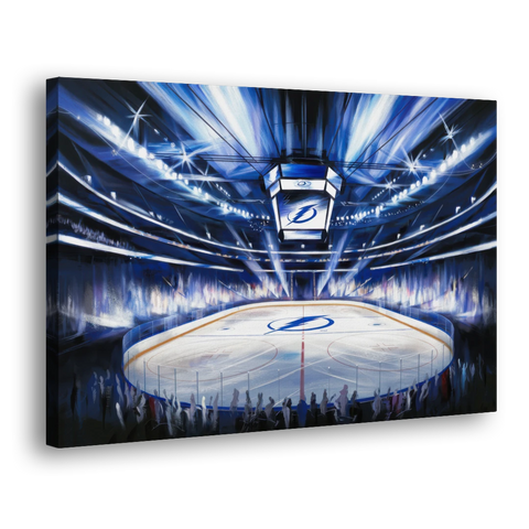 Tampa Bay Lightning Arena Lights - Canvas Wall Art - Side