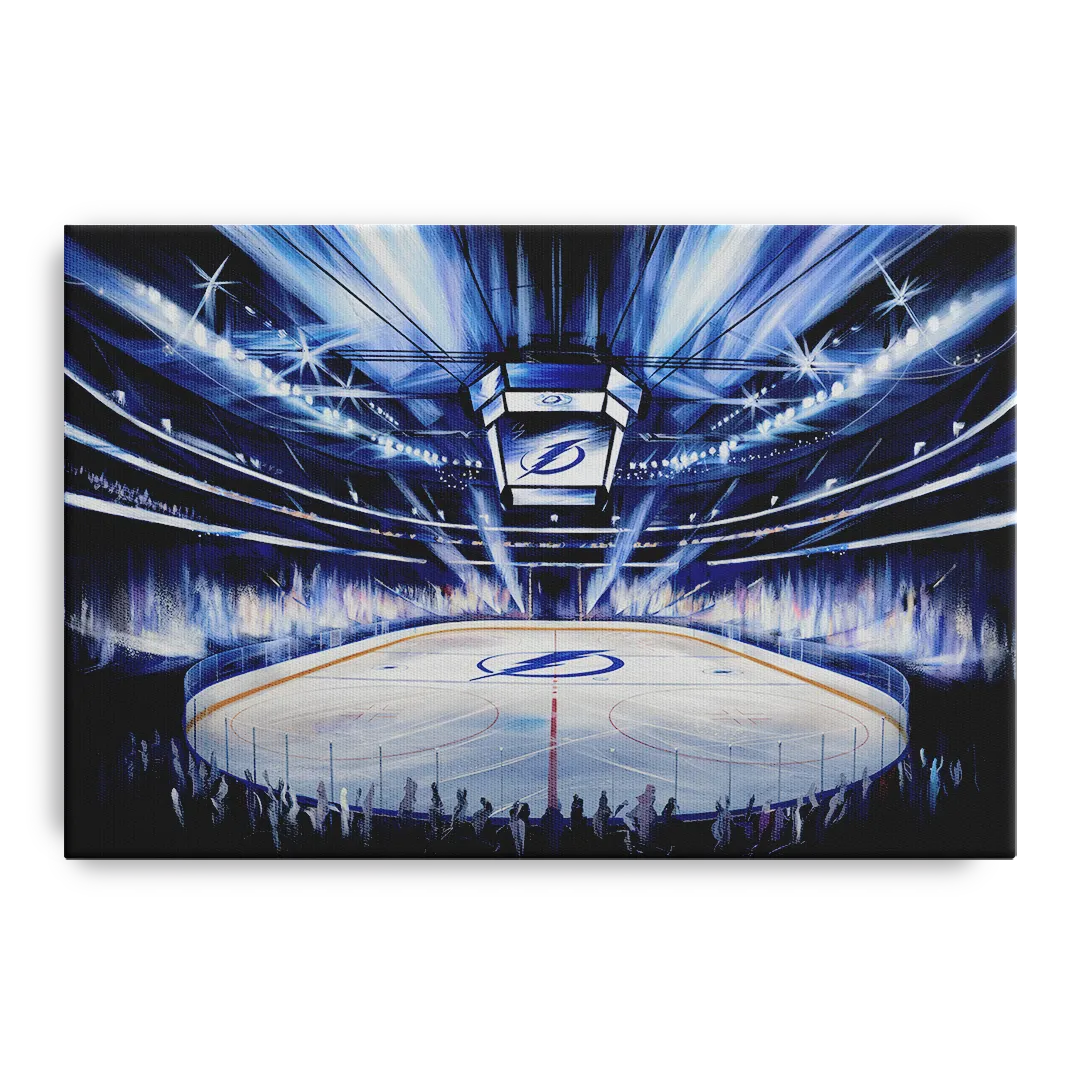 Tampa Bay Lightning Arena Lights Front - Canvas Wall Art