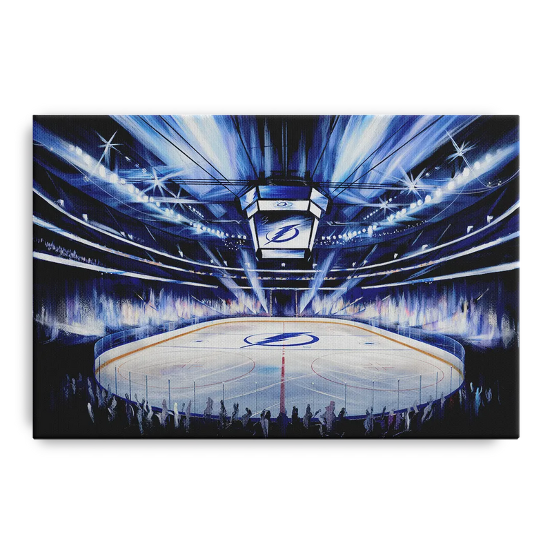 Tampa Bay Lightning Arena Lights Front - Canvas Wall Art